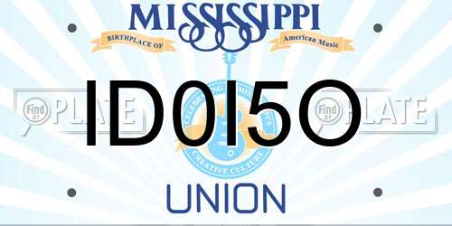 ID0I5O Mississippi License Plate