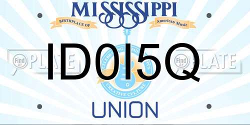 ID0I5Q Mississippi License Plate