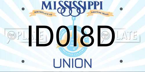ID0I8D Mississippi License Plate