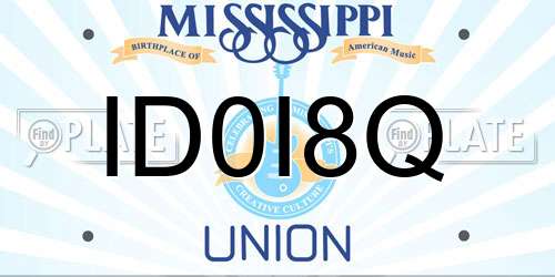 ID0I8Q Mississippi License Plate