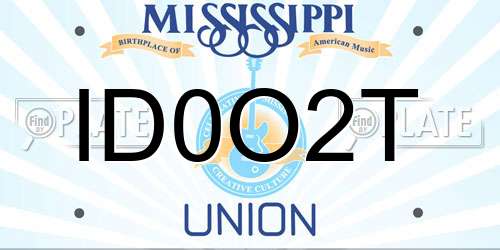 ID0O2T Mississippi License Plate