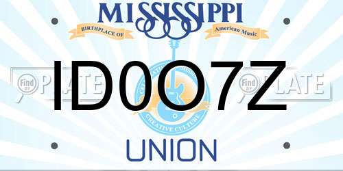 ID0O7Z Mississippi License Plate