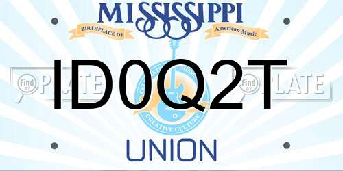 ID0Q2T Mississippi License Plate