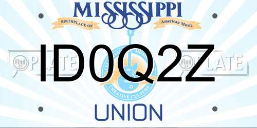 ID0Q2Z Mississippi License Plate