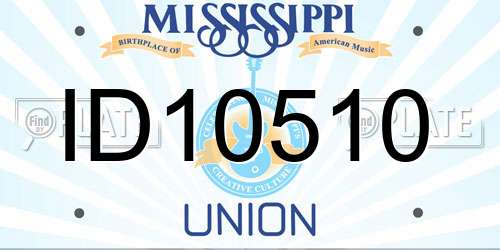 ID10510 Mississippi License Plate