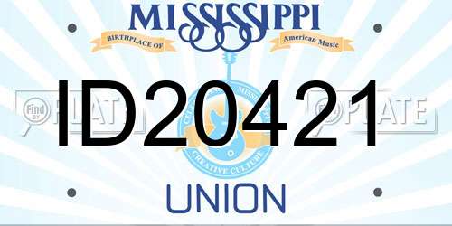ID20421 Mississippi License Plate