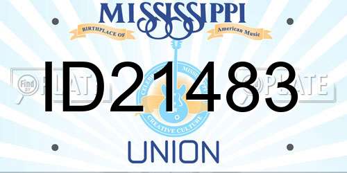 ID21483 Mississippi License Plate