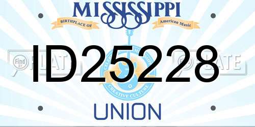 ID25228 Mississippi License Plate