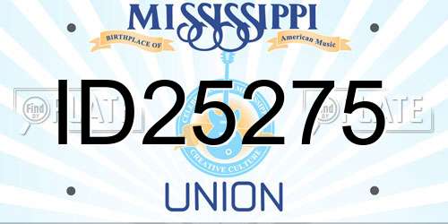ID25275 Mississippi License Plate