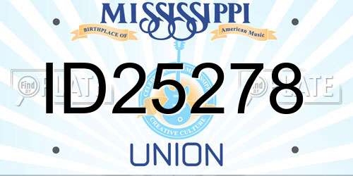 ID25278 Mississippi License Plate