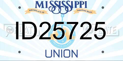 ID25725 Mississippi License Plate