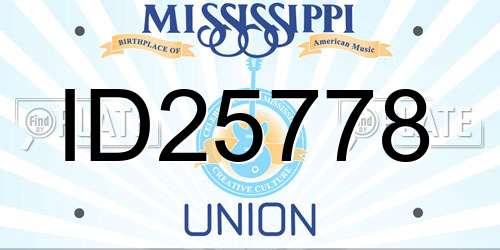 ID25778 Mississippi License Plate
