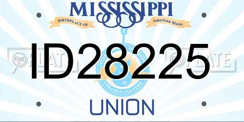 ID28225 Mississippi License Plate