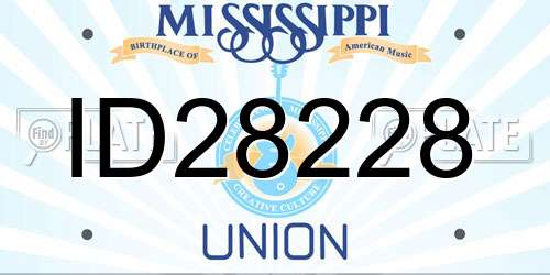 ID28228 Mississippi License Plate