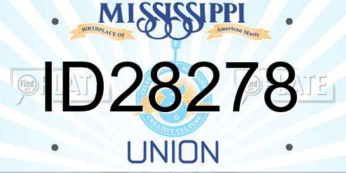 ID28278 Mississippi License Plate