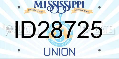 ID28725 Mississippi License Plate
