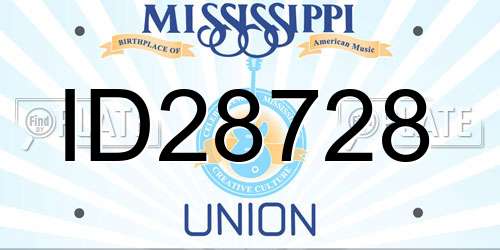 ID28728 Mississippi License Plate