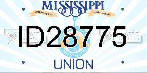 ID28775 Mississippi License Plate