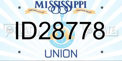 ID28778 Mississippi License Plate