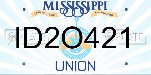 ID2O421 Mississippi License Plate