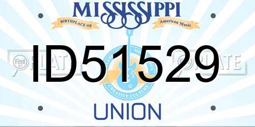 ID51529 Mississippi License Plate