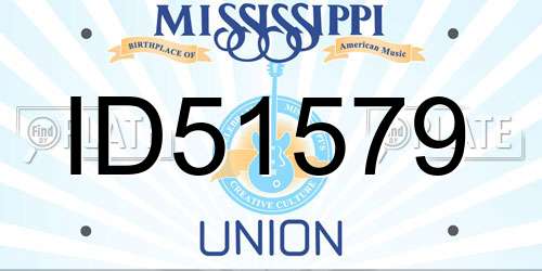 ID51579 Mississippi License Plate