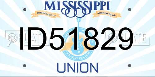 ID51829 Mississippi License Plate
