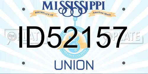 ID52157 Mississippi License Plate