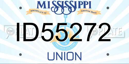 ID55272 Mississippi License Plate