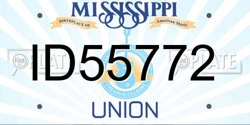 ID55772 Mississippi License Plate