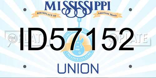 ID57152 Mississippi License Plate