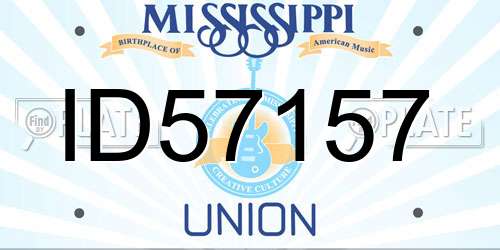 ID57157 Mississippi License Plate