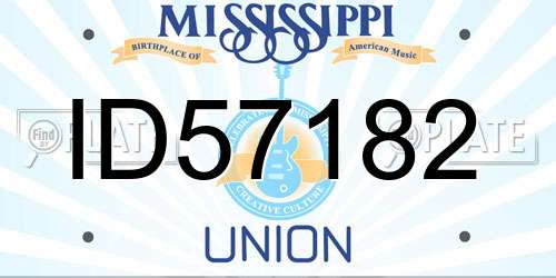 ID57182 Mississippi License Plate
