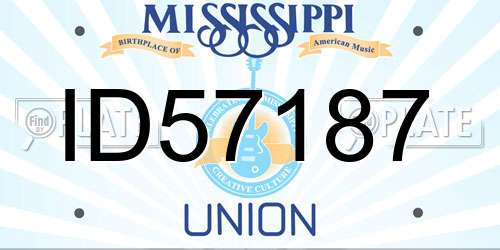 ID57187 Mississippi License Plate