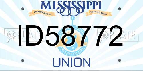 ID58772 Mississippi License Plate