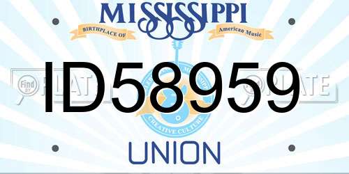 ID58959 Mississippi License Plate