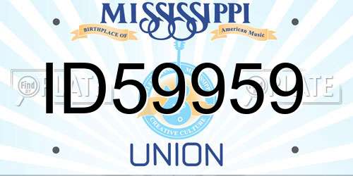 ID59959 Mississippi License Plate