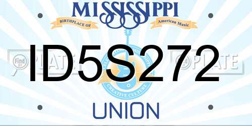 ID5S272 Mississippi License Plate
