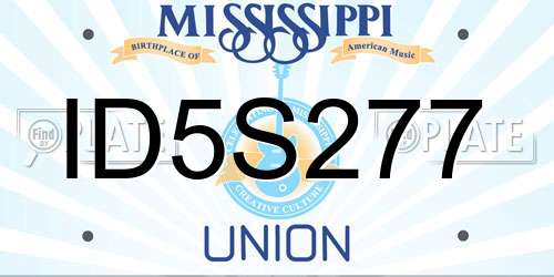 ID5S277 Mississippi License Plate