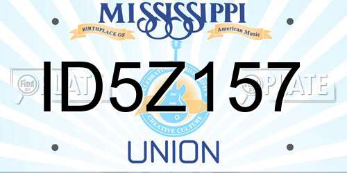 ID5Z157 Mississippi License Plate