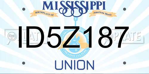 ID5Z187 Mississippi License Plate