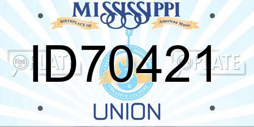 ID70421 Mississippi License Plate