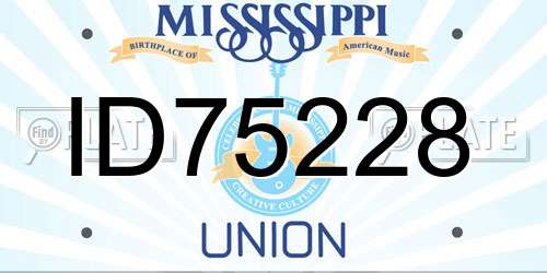 ID75228 Mississippi License Plate