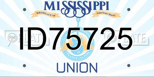 ID75725 Mississippi License Plate