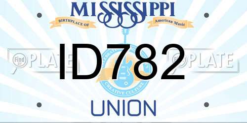 ID782 Mississippi License Plate