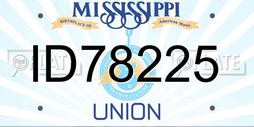 ID78225 Mississippi License Plate