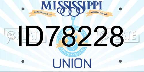 ID78228 Mississippi License Plate