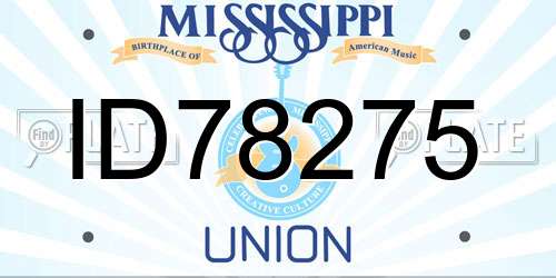 ID78275 Mississippi License Plate