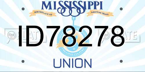 ID78278 Mississippi License Plate
