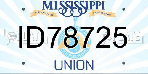 ID78725 Mississippi License Plate